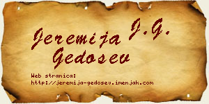 Jeremija Gedošev vizit kartica